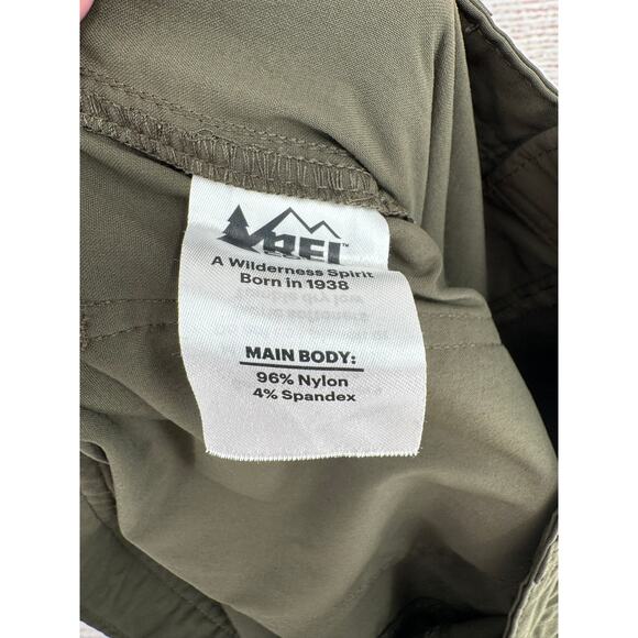 REI Co-Op Sahara Cargo Convertible Pants Youth Boys XL 18 Green Adjustable Waist - Picture 8 of 13